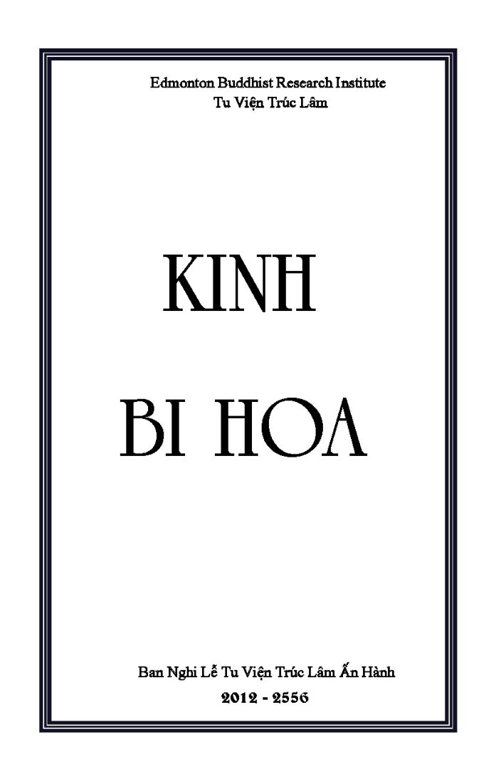 Bìa Kinh Bi Hoa
