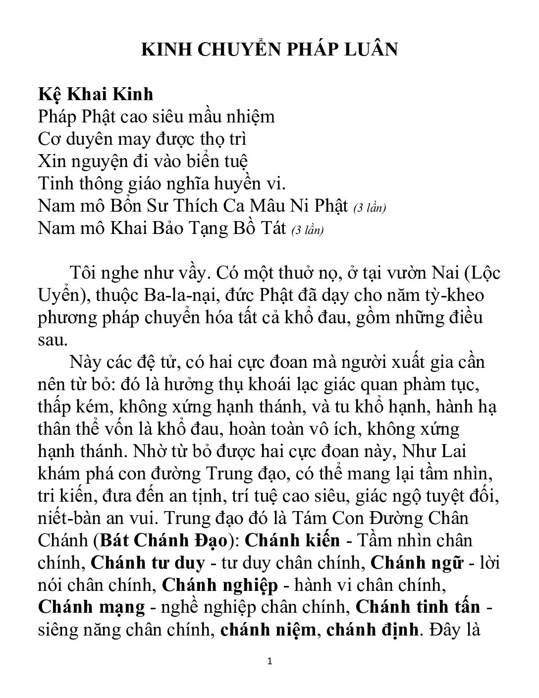 Bìa Kinh Chuyễn Pháp Luân