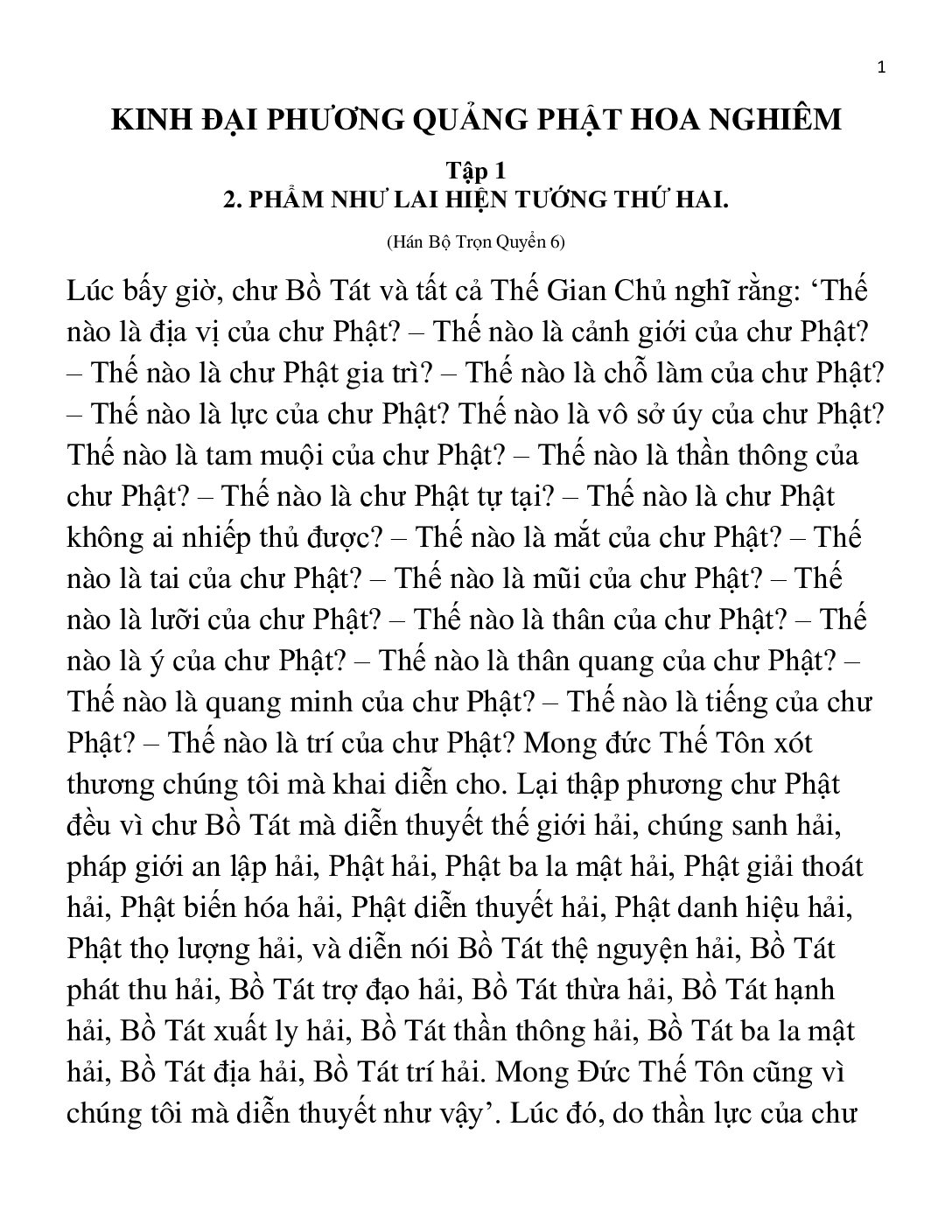 Bìa Kinh Hoa Nghiêm - Tập 1 - Phẩm 02
