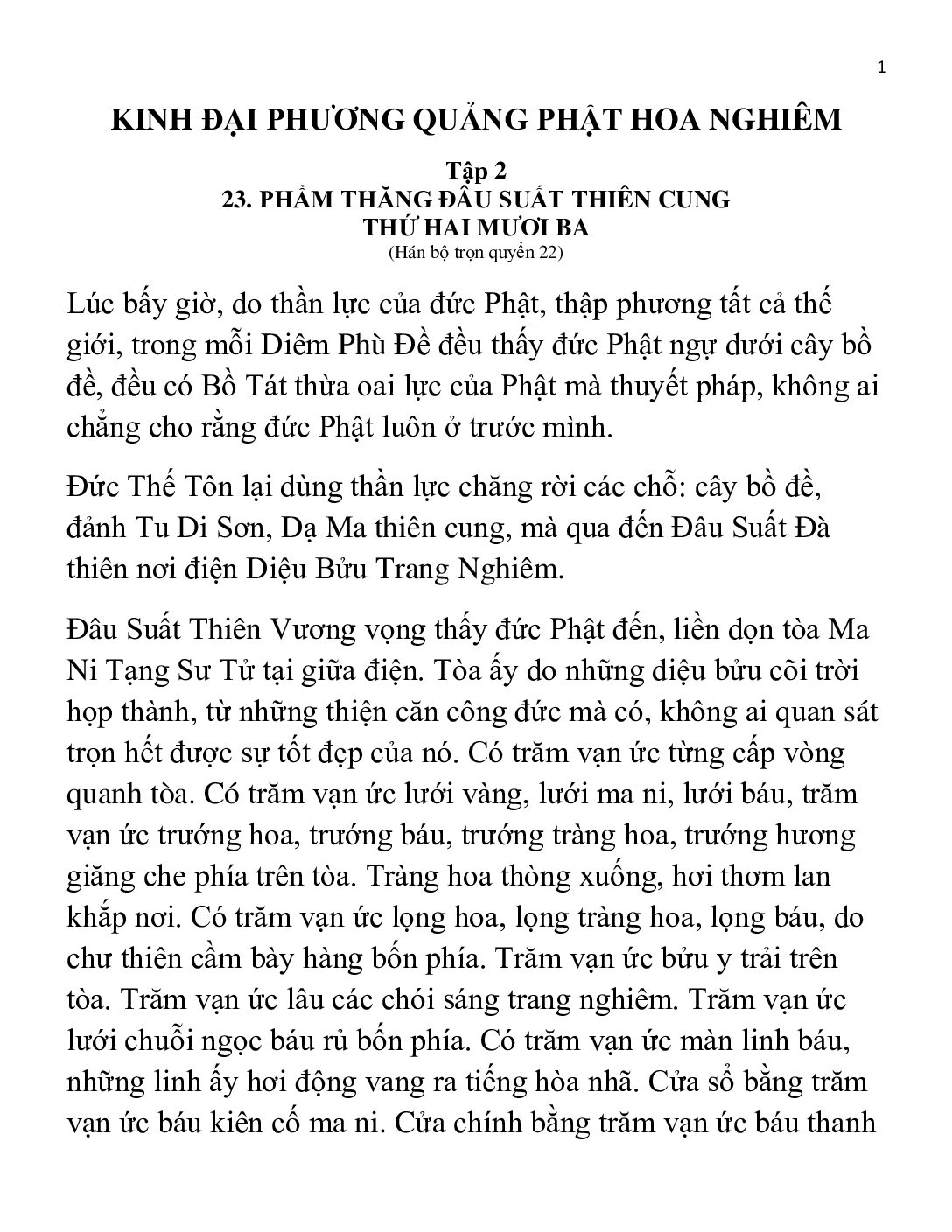 Bìa Kinh Hoa Nghiêm - Tập 2 - Phẩm 23
