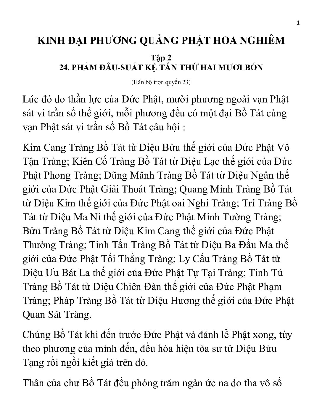 Bìa Kinh Hoa Nghiêm - Tập 2 - Phẩm 24