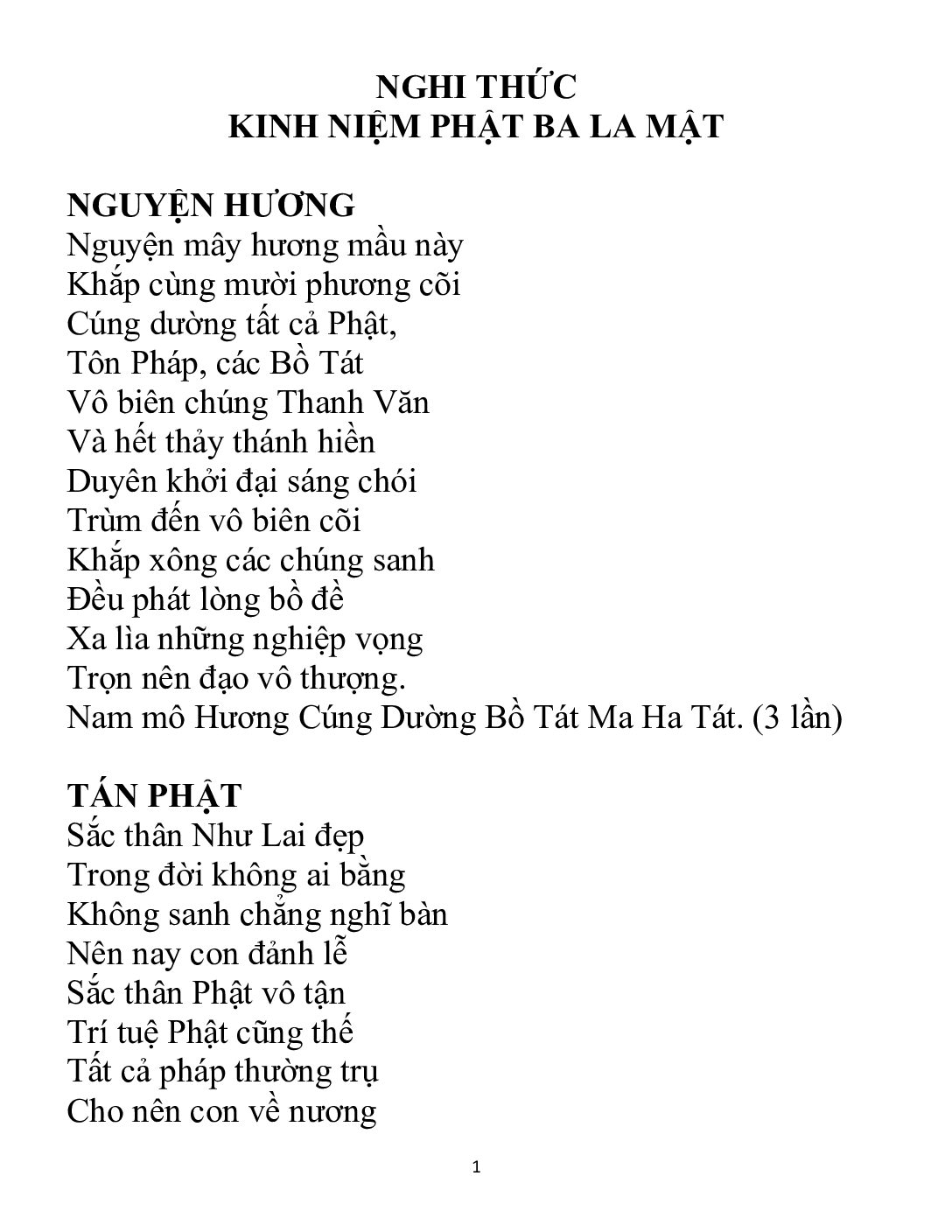 Bìa Kinh Niệm Phật Ba La Mật