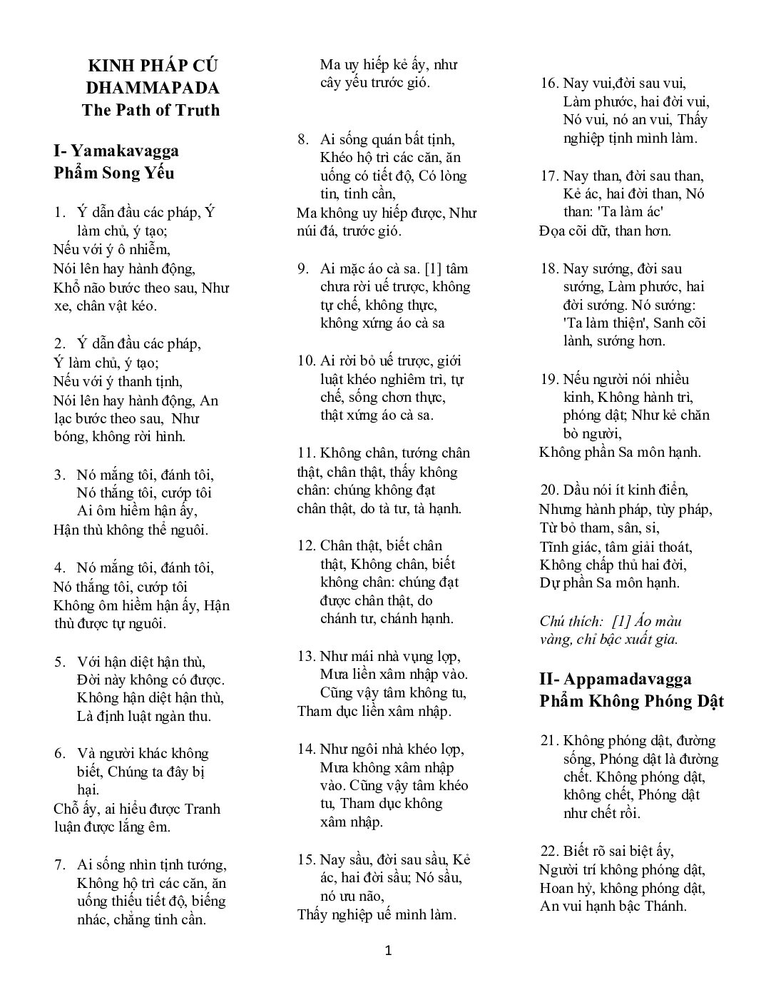 Bìa Kinh Pháp Cú - Việt và Anh