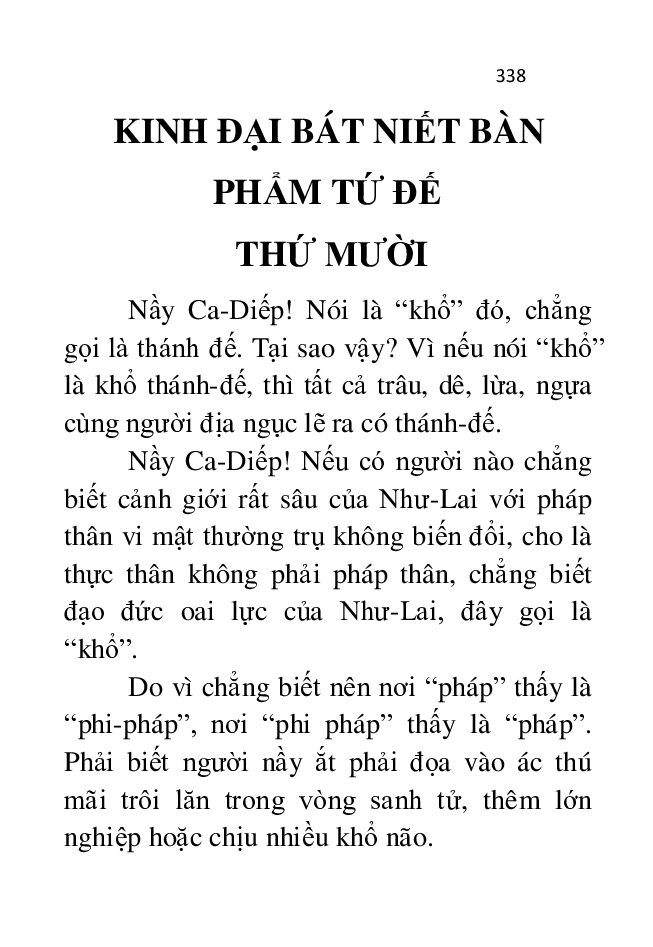 Bìa Kinh Đại Bát Niết Bàn - Phẩm 10