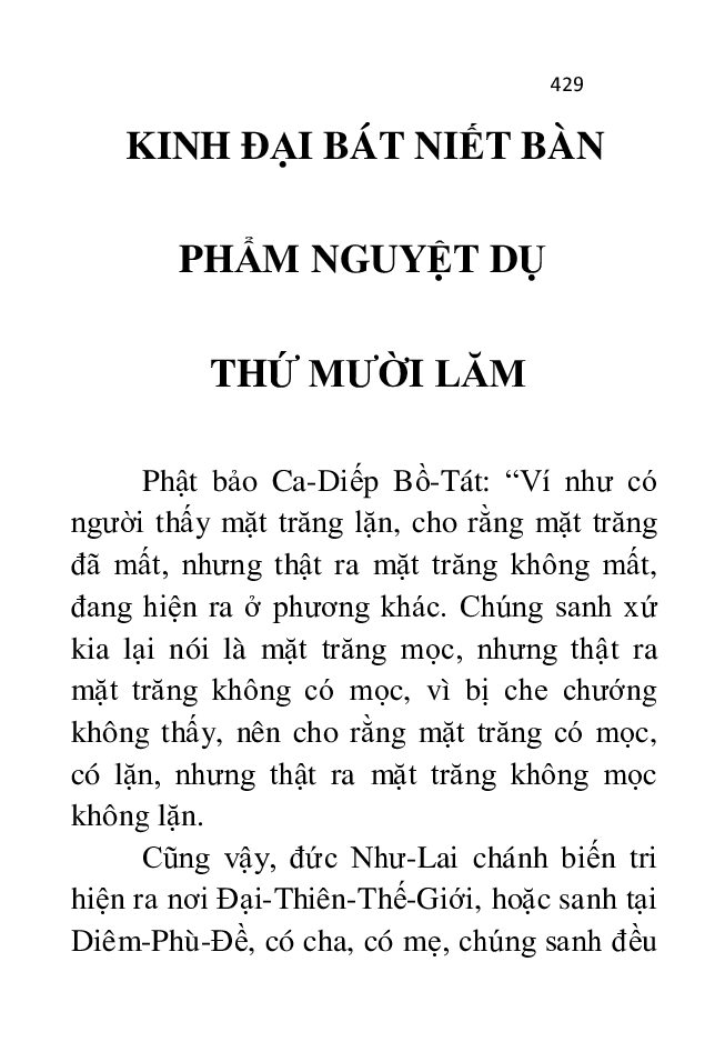 Bìa Kinh Đại Bát Niết Bàn - Phẩm 15