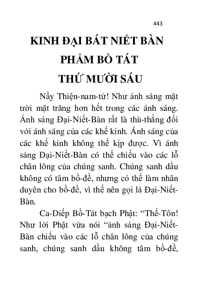 Bìa Kinh Đại Bát Niết Bàn - Phẩm 16