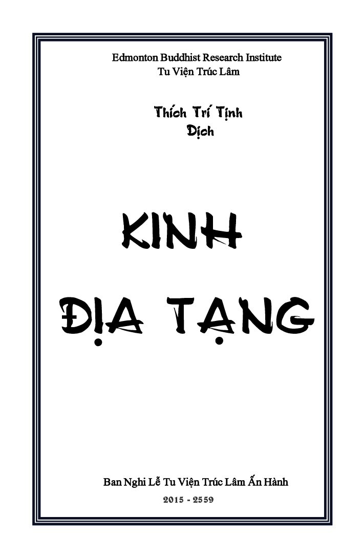 Bìa Kinh Địa Tạng