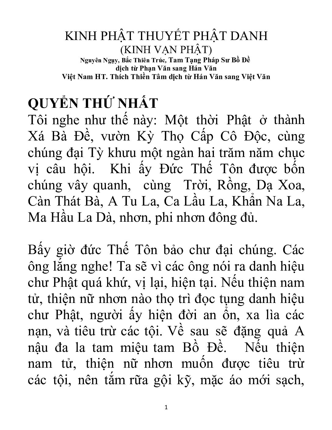 Bìa Kinh Vạn Phật - Quyển 1 - 100-600