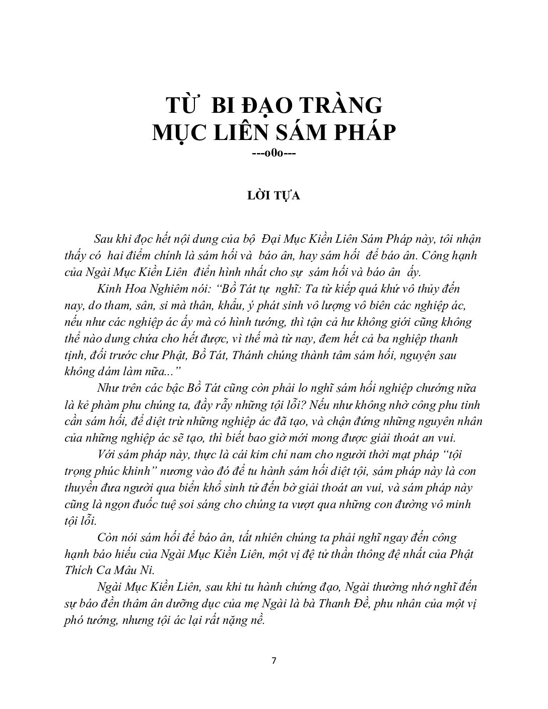 Bìa Mục Liên Sám Pháp