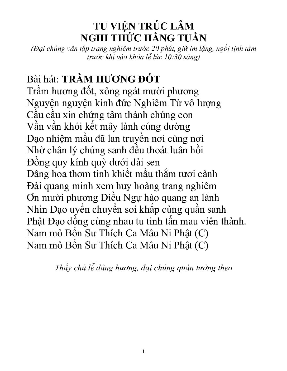 Bìa Nghi Thức Hằng Tuần - Online