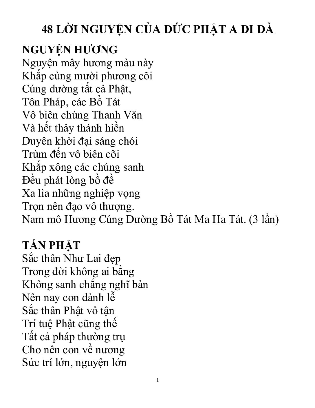Bìa Nghi Thức Lễ 48 Nguyện của Đức Phật A Di Đà