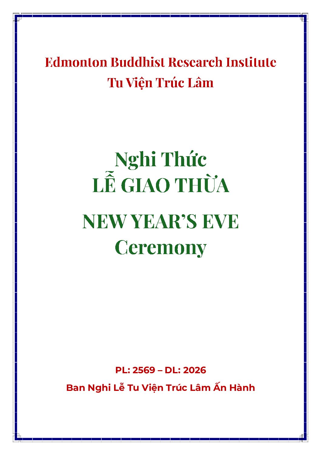 Bìa Nghi Thức Lễ Đón Giao Thừa