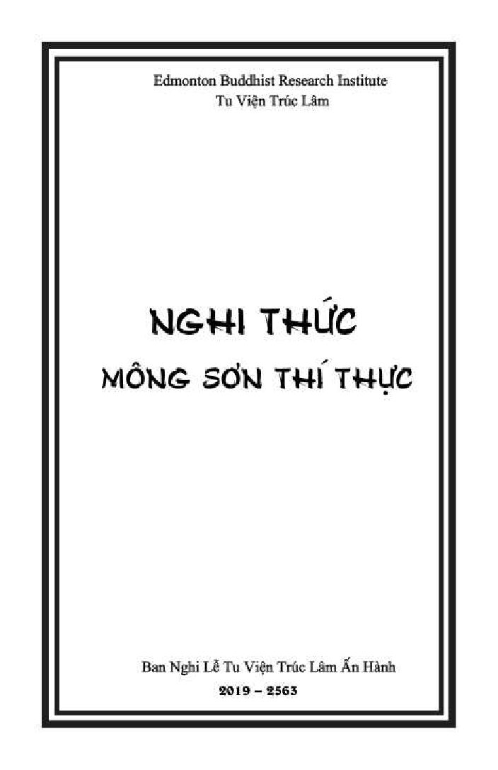 Bìa Nghi Thức Mông Sơn Thí Thực - 48