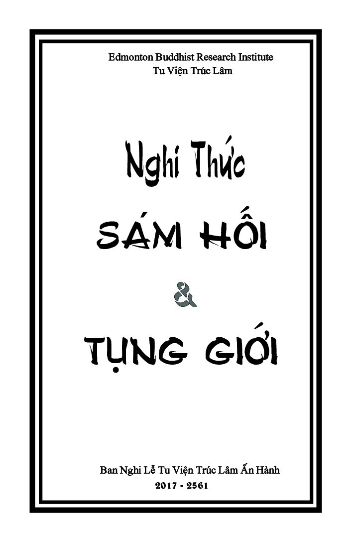 Bìa Nghi Thức Sám Hối và Tụng Giới