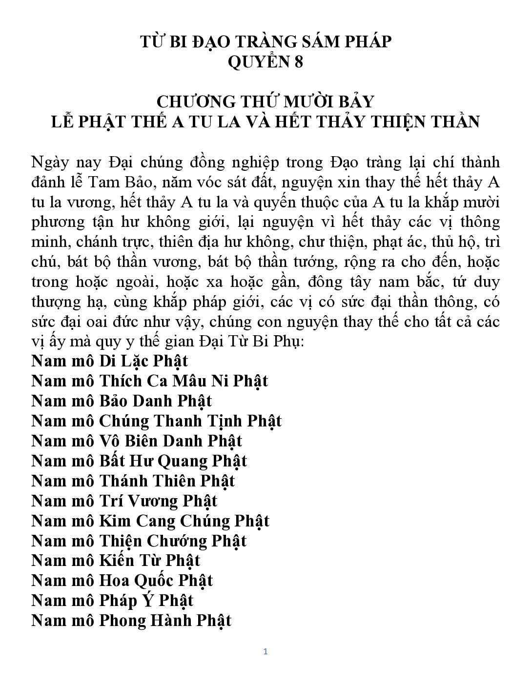 Bìa Từ Bi Đạo Tràng Sám Pháp (Lương Hoàng Sám) – TVG dịch – Quyển 08