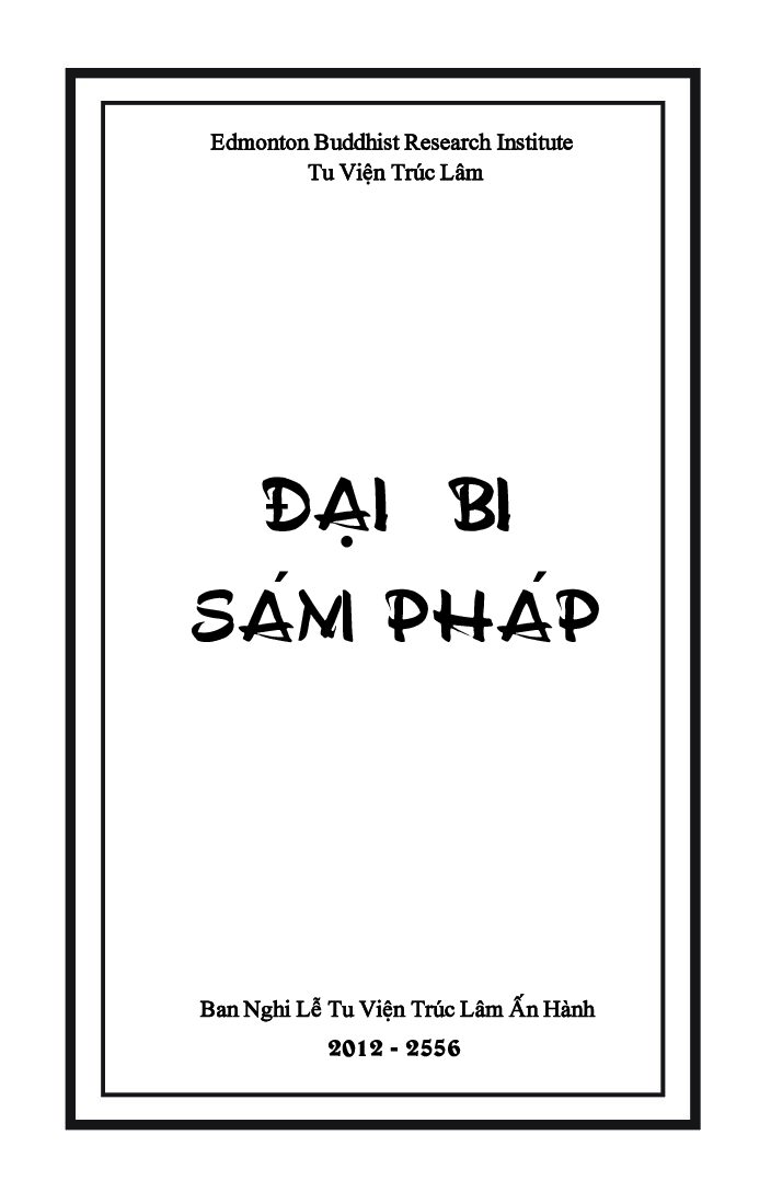 Bìa Đại Bi Sám Pháp